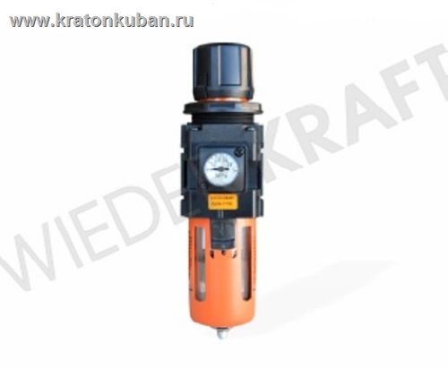 Фильтр-масловлагоотделитель с регулятором и манометром. WiederKraft WDK-7730 