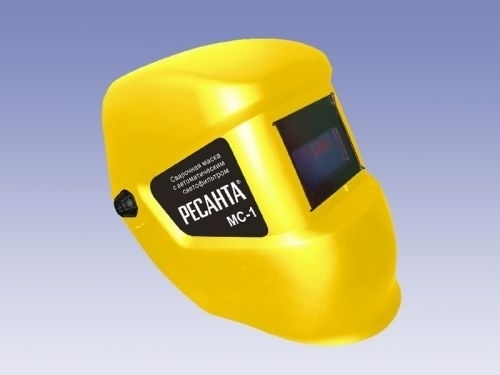 Сварочная маска Ресанта МС-1 Желтая питание (батарея) Солнечная и алкалиновая 
